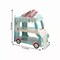 3 Tier Blue Pink 16" Cardboard Ice Cream Truck Cupcake Stand Party Decorations